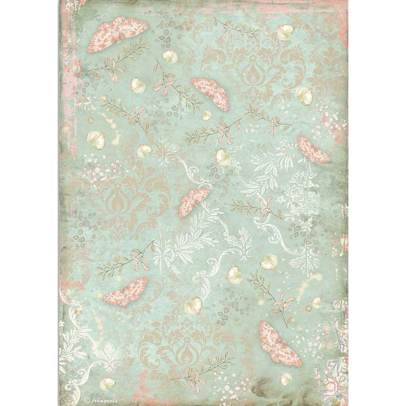 ^Stamperia Rice Paper Sheet A4 Butterfly, Orchids & Cats^