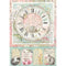 Stamperia Rice Paper Sheet A4 Clock, Orchids & Cats