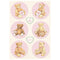 Stamperia Rice Paper Sheet A4 - Rounds Bear Pink, Day Dream*