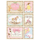Stamperia Rice Paper Sheet A4 - Cards Pink, Day Dream