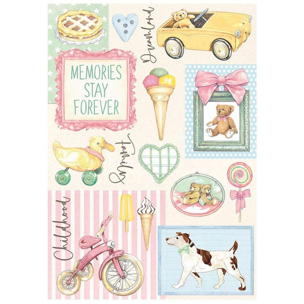 Stamperia Rice Paper Sheet A4 - Accessories, Day Dream*