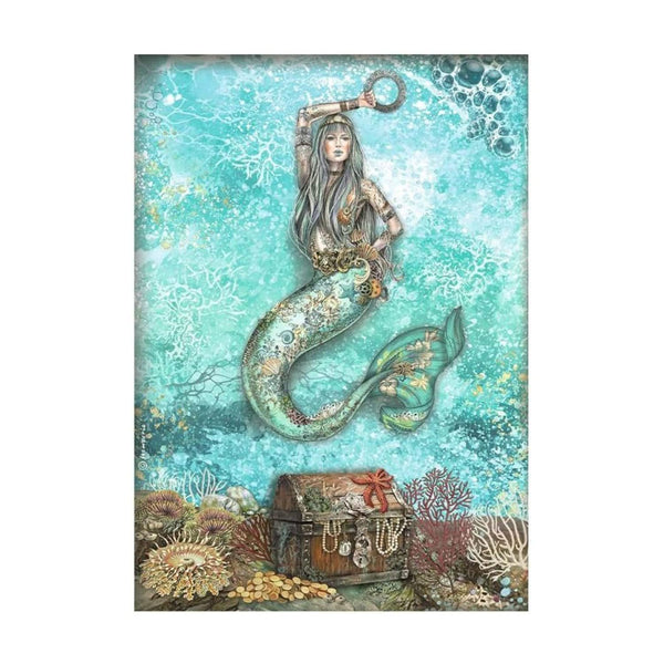 Stamperia Rice Paper Sheet A4 - Songs of the Sea - Mermaid