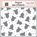 Echo Park Special Delivery Baby Girl Stencil 6"X6" Outfits And Stars*