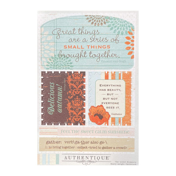 Authentique Two-Sided 4''x6'' Elements - Gathering - Excerpts*