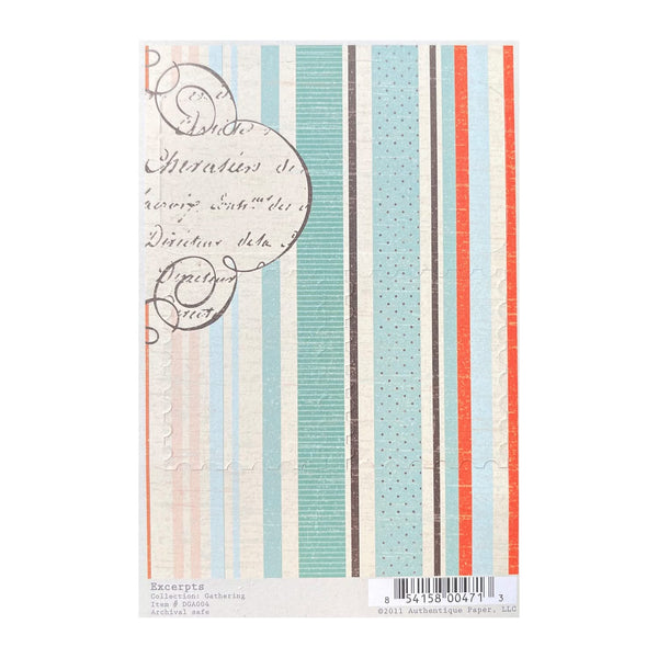 Authentique Two-Sided 4''x6'' Elements - Gathering - Excerpts*