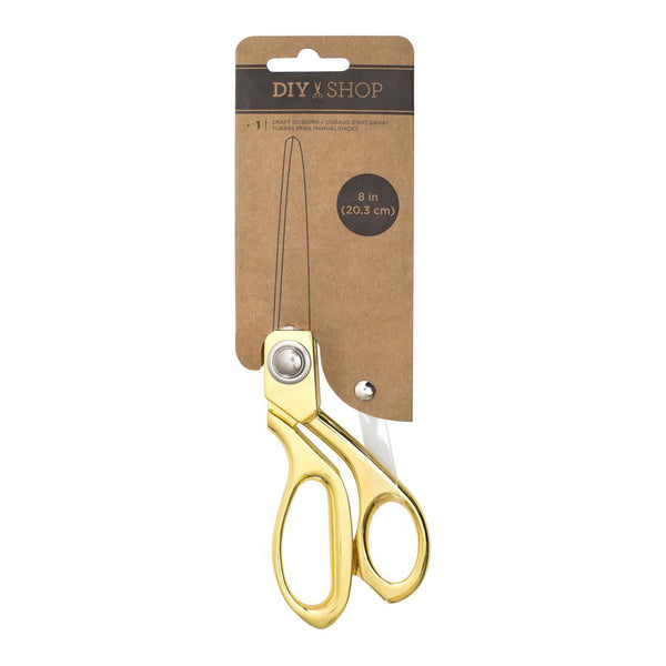 DIY Shop Craft Scissors 8" - Gold Metal