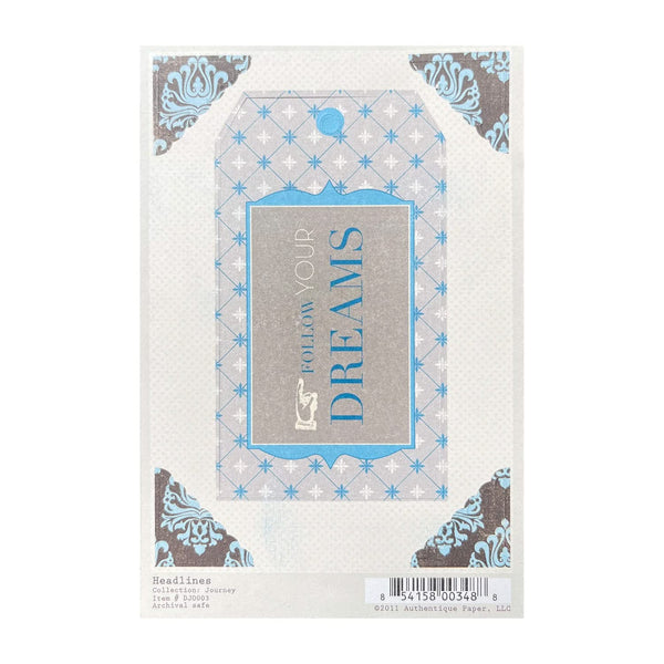 Authentique Two-Sided 4''x6'' Headlines - Journey*