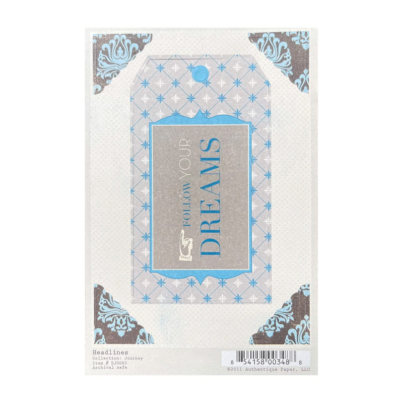 Authentique Two-Sided 4''x6'' Headlines - Journey*