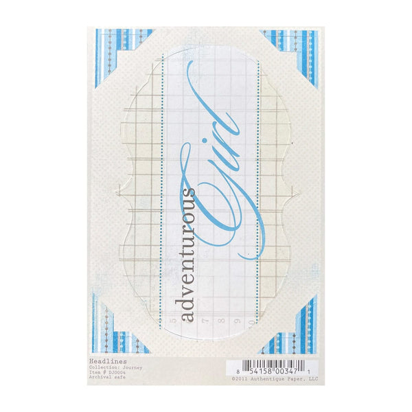 Authentique Two-Sided 4''x6'' Elements - Journey - Headlines*