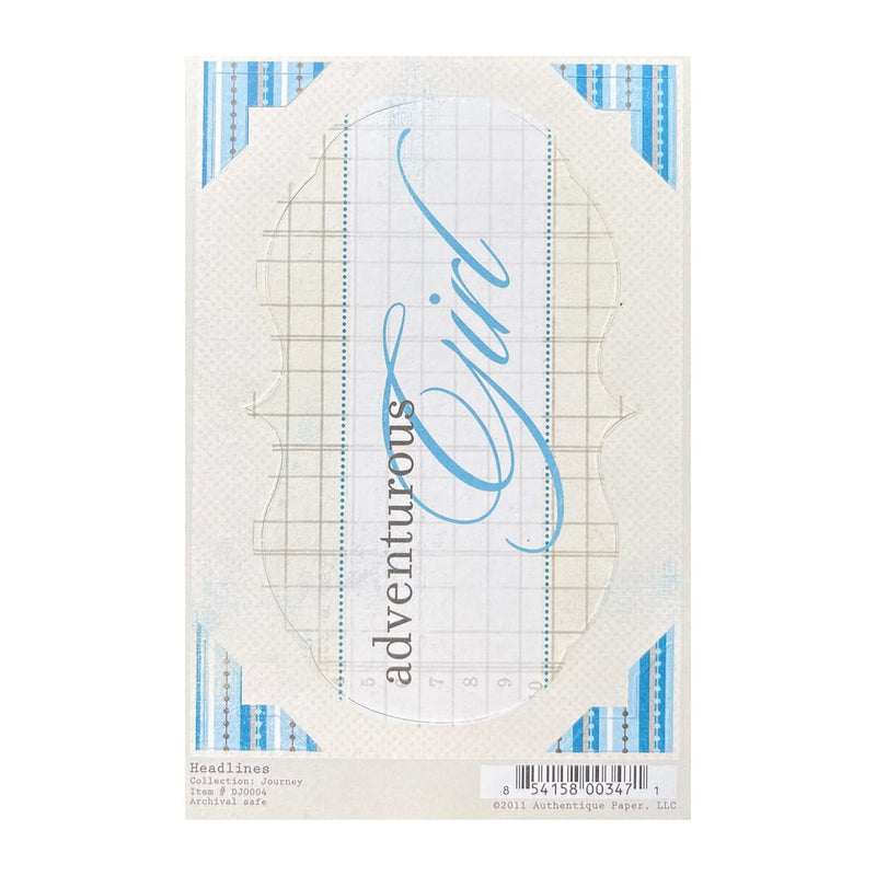 Authentique Two-Sided 4''x6'' Elements - Journey - Headlines*