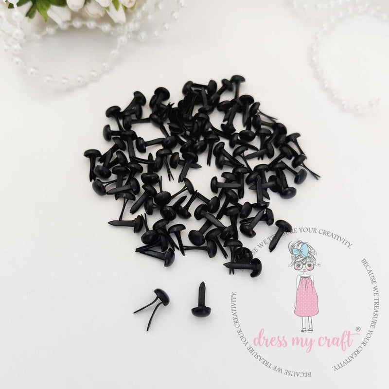 Dress My Craft Brads 10mm 100 pack - Jet Black