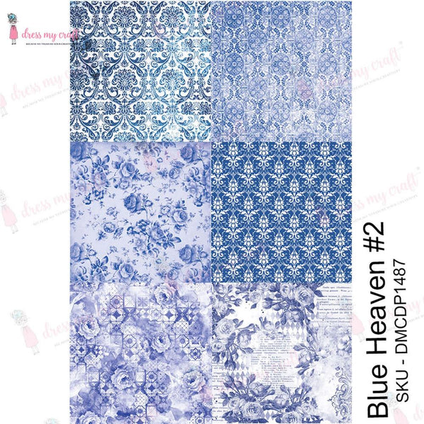 Dress My Craft Transfer Me Sheet A4 - Blue Heaven #2*