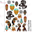 Dress My Craft Transfer Me Sheet A4 - Tribal Faces*