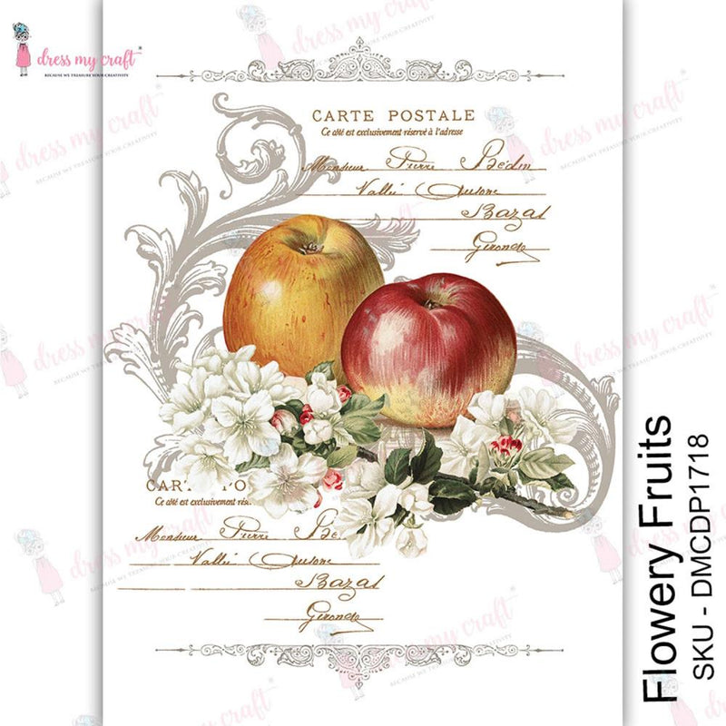 Dress My Craft Transfer Me Sheet A4 - Flowery Fruits*