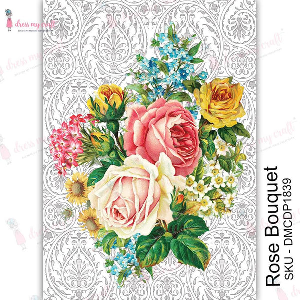 Dress My Craft Transfer Me Sheet A4 - Rose Bouquet*