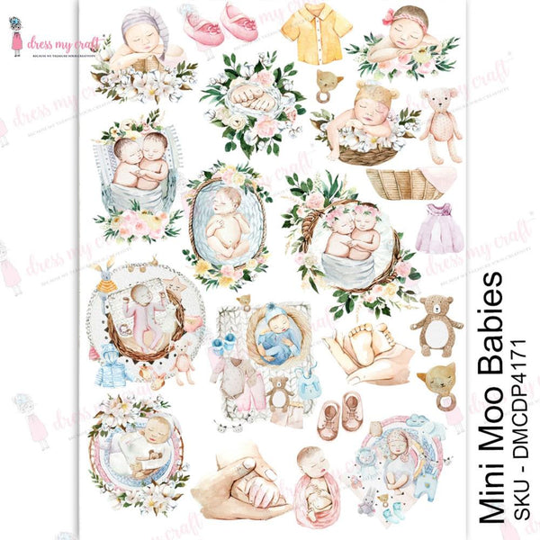 Dress My Craft Transfer Me Sheet A4 - Mini Moo Babies*