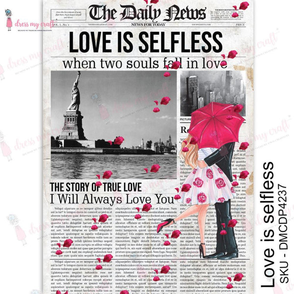 Dress My Craft Transfer Me Sheet A4 - Love is Selfless*
