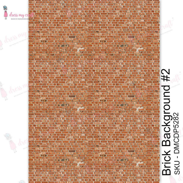 Dress My Craft Transfer Me Sheet A4 - Brick Background #2*