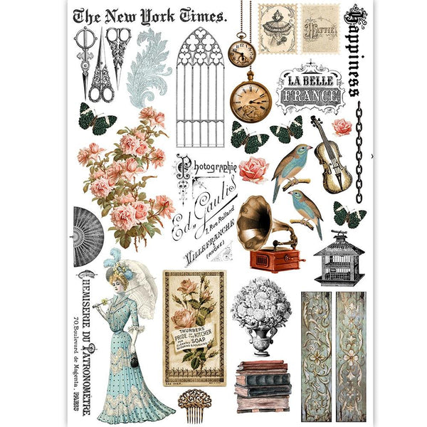 Dress My Craft Transfer Me Sheet A4 - Timeless Beauty*