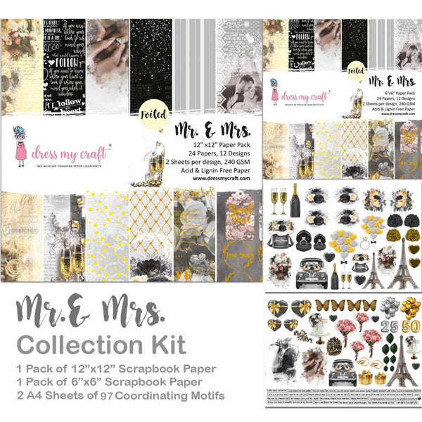 Dress My Crafts Collection Kit - Mr. & Mrs.