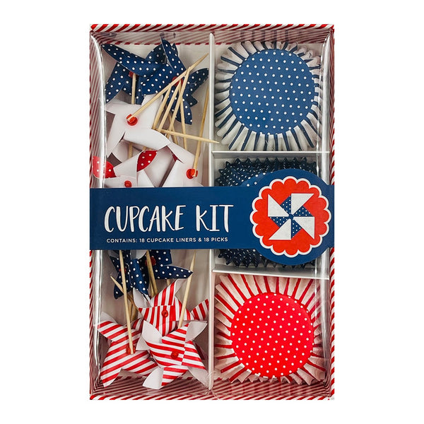 Poppy Crafts Dots and Stripes Cupcake Kit 36pcs