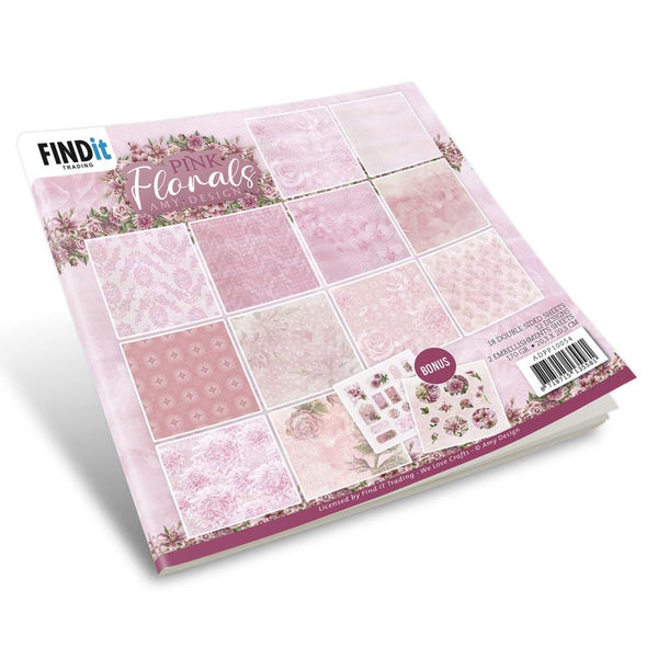 Find It Trading Amy Design Paper Pack 8"X8" 18/Pkg Pink Florals