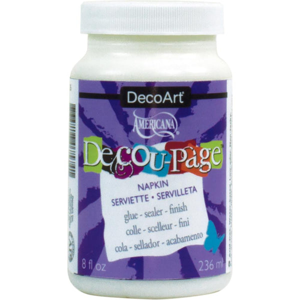 DecoArt Americana Decou-Page Glue Widemouth Jar 8oz - Napkin