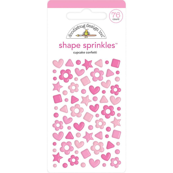 Doodlebug Sprinkles Adhesive Enamel Shapes - Cupcake Confetti*