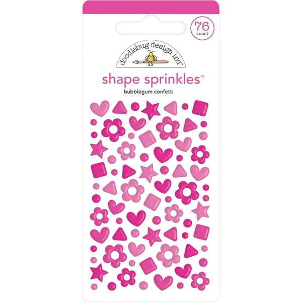 Doodlebug Sprinkles Adhesive Enamel Shapes - Bubblegum Confetti