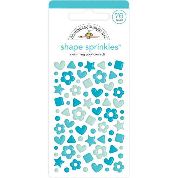 Doodlebug Sprinkles Adhesive Enamel Shapes - Swimming Pool Confetti*