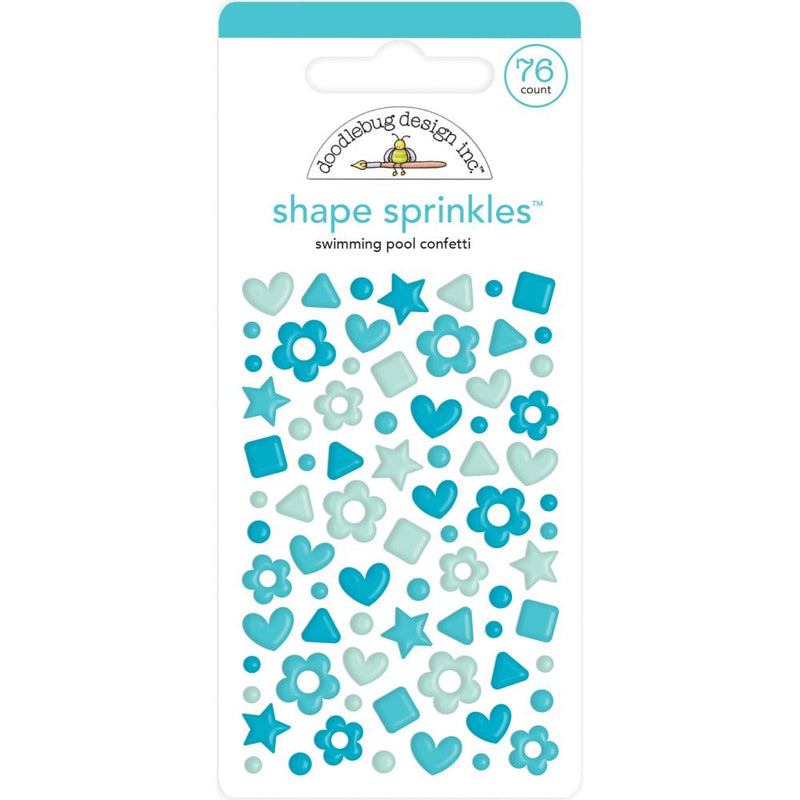 Doodlebug Sprinkles Adhesive Enamel Shapes - Swimming Pool Confetti*