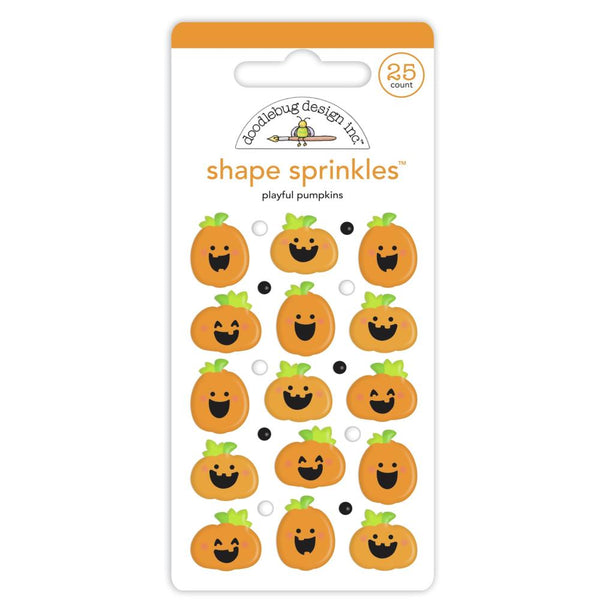 Doodlebug Sprinkles Adhesive Enamel Shapes - Playful Pumpkins*