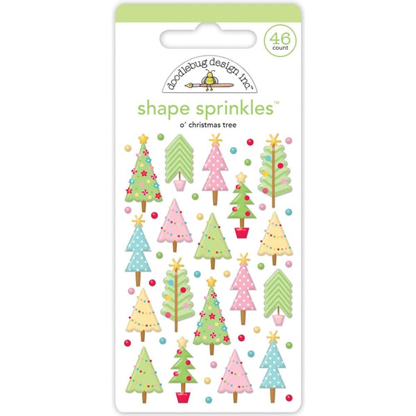 Doodlebug Sprinkles Adhesive Enamel Shapes O' Christmas Tree