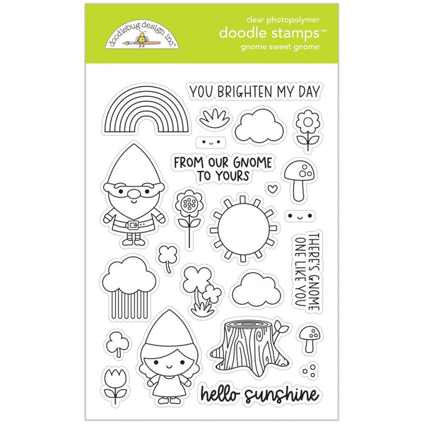 Doodlebug Clear Doodle Stamps -  Gnome Sweet Gnome*