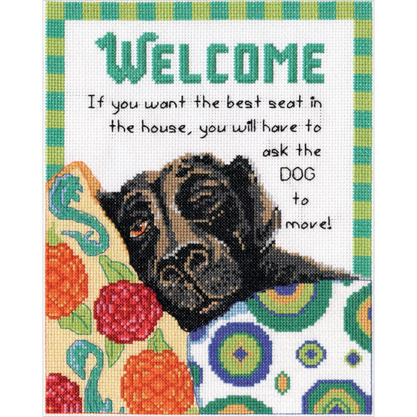 Design Works Counted Cross Stitch Kit 8"X10" Best Seat Welcome (14 Count)*