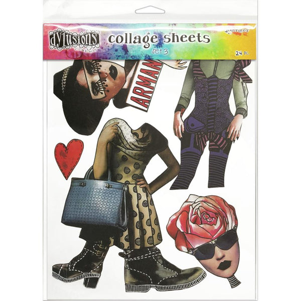Dyan Reaveley's Dylusions Collage Sheets 8.5"X11" 24 pack - Set 3