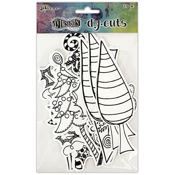 Dyan Reaveley's Dylusions Christmas^ Dy-Cuts 24 pack - Me Trees^