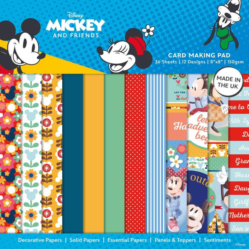 Creative World Of Crafts Disney Card Making Pad 8"x8" - Mickey & Minnie