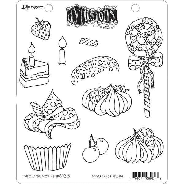 Dyan Reaveley's Dylusions Cling Stamp Collection - Bake It Yourself