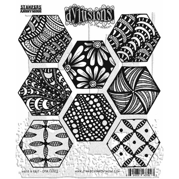 Dyan Reaveley's Dylusions Cling Stamp Collections 8.5"X7" Build A Quilt