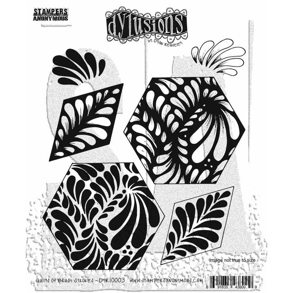 Dyan Reaveley's Dylusions Cling Stamp Collections 8.5"X7" - Quilts Of Brush Strokes