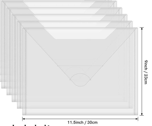 Universal Crafts Plastic Storage Envelopes 5 Pack - 9"x11.5"
