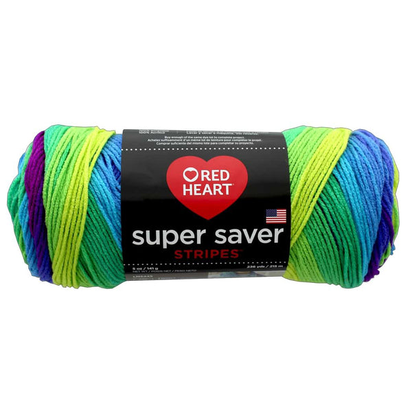Red Heart Super Saver Yarn -  Parrot Stripe - 141g