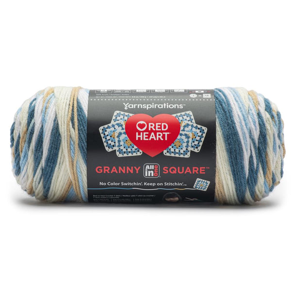 Red Heart All in One Granny Square - Aran - Soft Sky