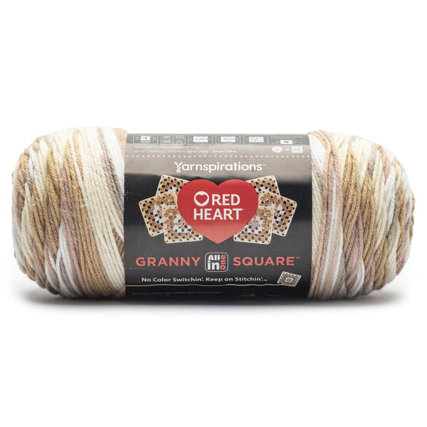 Red Heart All in One Granny Square - Aran - Cream