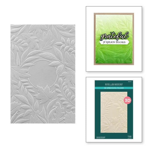 Spellbinders 3D Embossing Folder Autumn Serenade