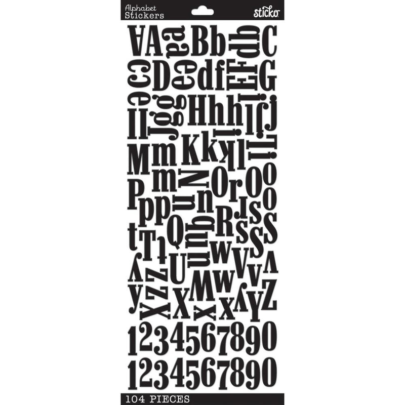 Sticko Alphabet Stickers - Black Foam