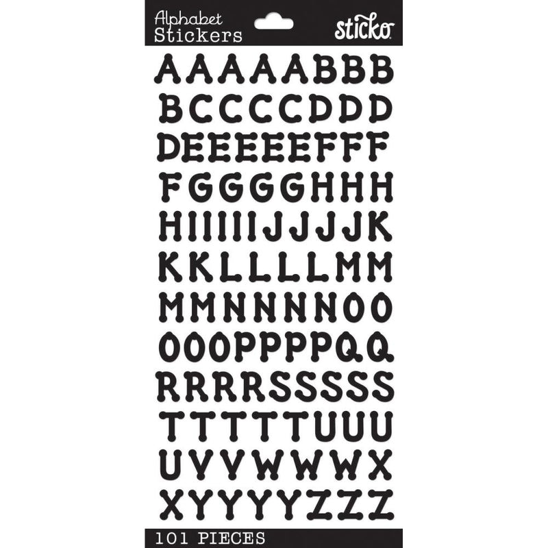 Sticko Alphabet Stickers - Black Dot