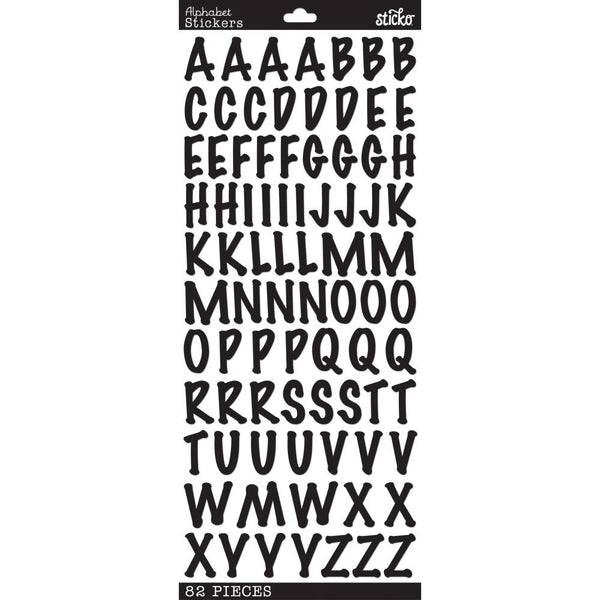 Sticko Alphabet Stickers - Black Marker*