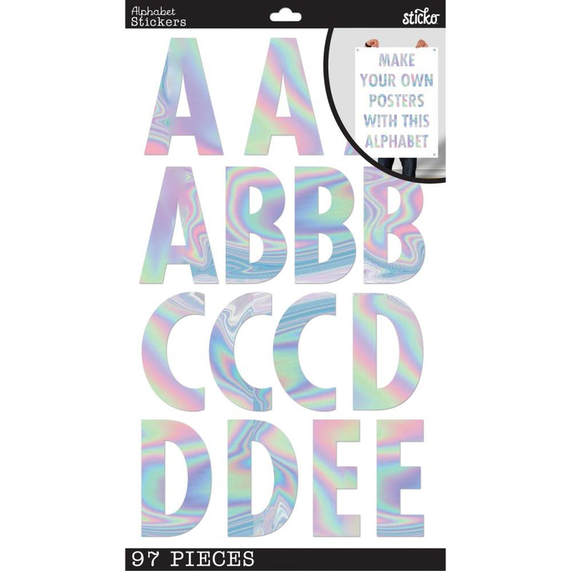 Sticko Alphabet Stickers - Iridescent Poster